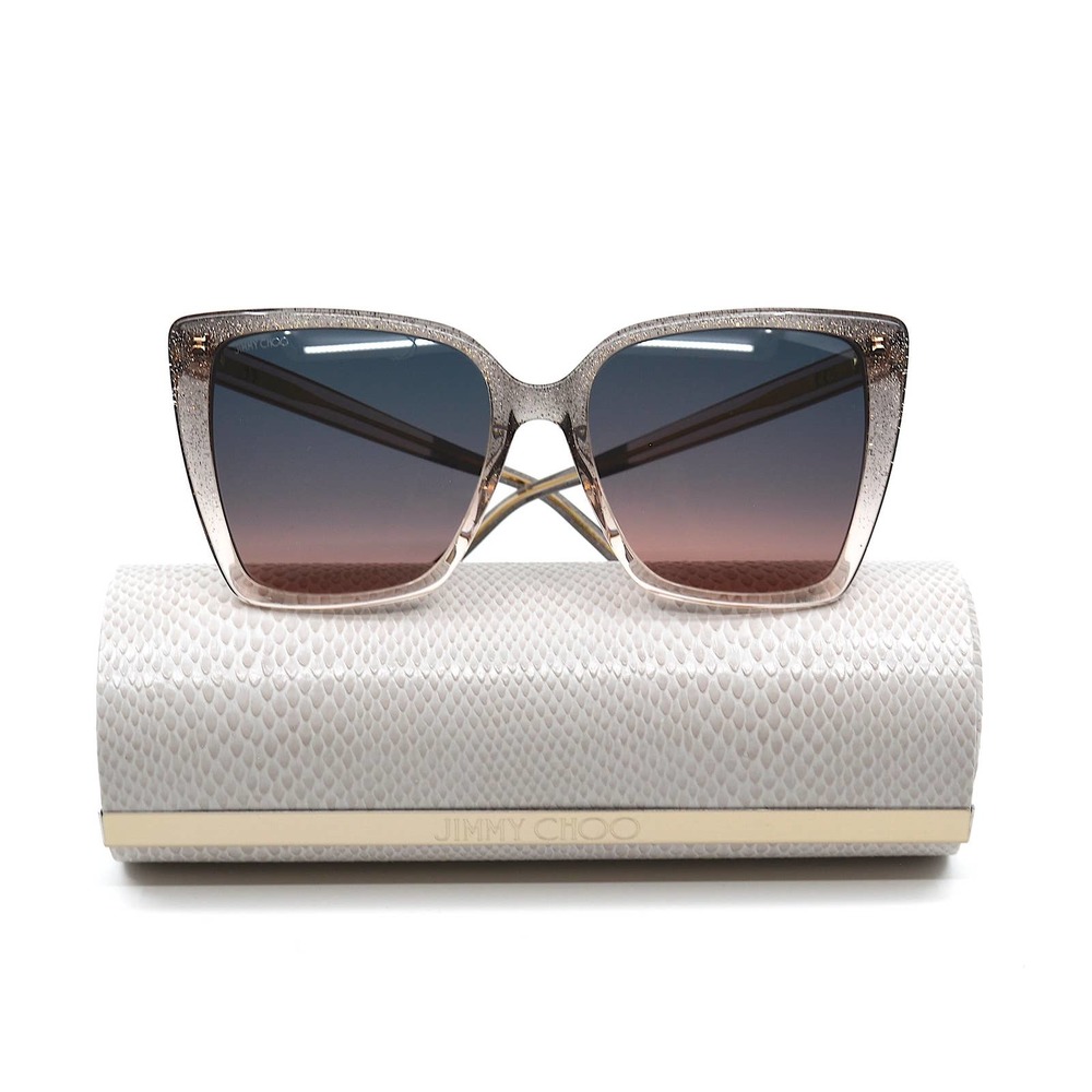 JIMMY CHOO LESSIE/S HUDE GLITTER GREY WOMEN'S SUNGLASSES - Picture 13 of 14